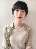 【LA PENSEE】大人かわいいマッシュショート シースルー 黒髪