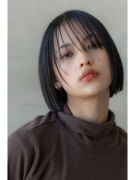 メゾンバイハバナ(maison by HAVANA) 大人可愛いベビーバングショコラベージュミディアムボブルフ