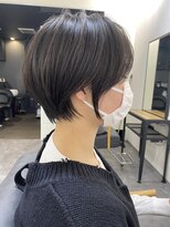 カラン(caran)&nbsp;横顔美人ショート/アッシュブラック×グレーベージュ【MAZDA】