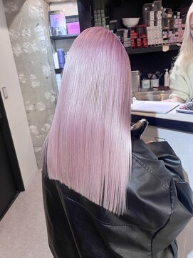 ペレ 栄店(PELE) デザインカラー/レイヤーカット/ウェットヘア/オリーブベージュ