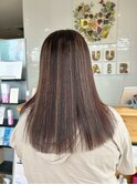 ロング×白髪ぼかしハイライト