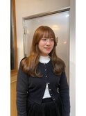 【顔周りカットSayaka】ブリーチなし○ベージュブラウン