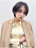 丸みショート 薄め前髪 シースルーバング 大人ショート ショート