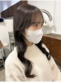 ベージュカラー+顔周りカット