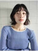 ミディアムロング顔周りレイヤーおくれ毛前髪万代新潟