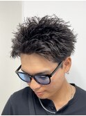 スパイキーショート/短髪パーマ/ベリーショート/アップバング
