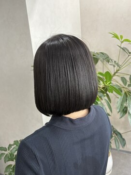 クム 横浜(qumu) グラデーションボブ × 髪質改善【神永】