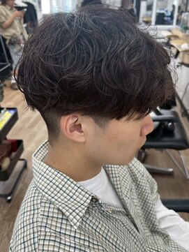 グッドタイムエフティフィフス 横浜西口(GoodTimes ft.fifth) 横浜駅シャドウパーマッシュウルフセンターパート波巻きパーマ◆