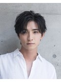 フェザーパーマセンターパート毛流れパーマニュアンスパーマ