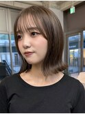 栄顔まわりレイヤーくびれ巻きブラウン