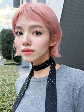 フィーリーカラー 大阪梅田店(feery color) オリーブミルクティーカラーベージュボブブリーチレイヤー西梅田