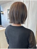 福山市美容室Caaryオシャレアンブレラカラーぱつんとボブ