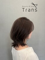 トランス(Trans)&nbsp;大人世代でも人気◎上品ブラウンのひし形ミディアムレイヤー