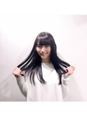 浅川梨奈ちゃん!暗髪アッシュブラックとパッツン前髪☆朝長