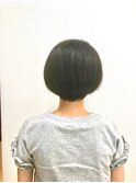 ダークカラー/襟足スッキリ/小頭/小顔ショートグラボブ/40代50代