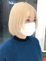 ハイブ 金沢(Hive)&nbsp;ブリーチハイトーンカラーショートボブツヤ髪スタイル髪質改善