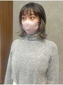 天神/大名/インナーカラー/ベージュ/ボブインナー