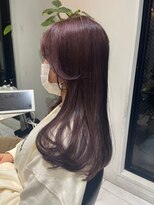 ヘアサロン ガリカ 表参道(hair salon Gallica)&nbsp;大人フェミニンロング/ラベンダーココアブリーチなし