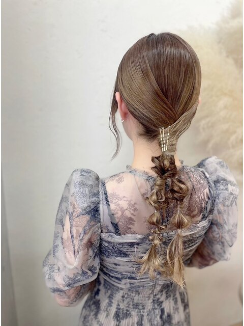 箔付きタイトヘアアレンジ/大宮東口タイトヘアアレンジ