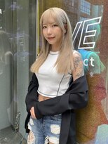 ファイブバイジエクト 堀江(FIVE by The Ect)&nbsp;シースルーバング×ホワイトミルクティー×ハイトーンカラー☆