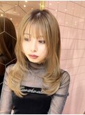 韓国風前髪×レイヤーカット【髪質改善/新宿/レイヤーカット】