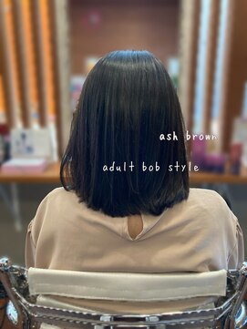 ピールアーク(peal ark) 20代30代大人可愛い★小顔ボブ丸みショートアッシュブラウン
