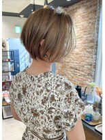 大人可愛い小顔ひし形クビレ丸み20代30代40代大人ショート(蘭)