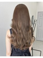 ソヨン 栄店(SOYON)&nbsp;黒髪/グレーベージュ/レイヤーロング/前髪パーマ/髪質改善