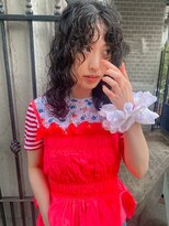 カシェ ナカザキ(CACHE NAKAZAKI)&nbsp;地毛風カラー/スパイラルパーマ/セミロング