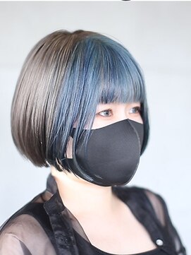 グリット ヘアープラス(grit.HAIR|+) 【grit.】ブルー/グレー透明感カラー/派手髪｜郡山駅