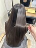 カット+ブリーチなし透明感カラー+プレミアム髪質改善TR