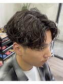 センターパート刈り上げマッシュシャドウパーマシャドウパーマ