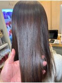 ツヤ髪ストレートヘア美シルエットロングスタイル髪質改善