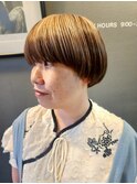 【新宿】マッシュショート　アンブレラカラー　白髪ぼかし