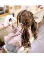 セットサロン ルシア(set salon Lucia) 編みカチュ×編み込みツイン×髪リボン