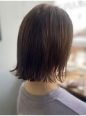 大船ショートヘア大人ショートボブ白髪ぼかしハイライト白髪染め