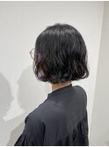 パーマ風ミニボブ