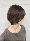 大人丸みショート×顔まわりレイヤー