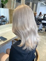 サンク 原宿 表参道(cinq) アッシュグレージュアイスグレージュミディアムレイヤー韓国