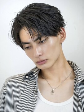 エイド 本店(aid) 韓国風コンマバングショート束感センターパートアップバング