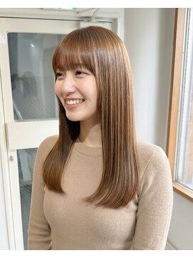 零秒女髪 千里丘店 髪質改善カラーで艶やかに魅せる上品ロング艶髪美髪艶カラー艶感