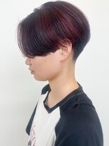 モリオフロムロンドン 原宿本店(morio from London) 【morio原宿】ハンサムショート ハイライト ボルドーレッド