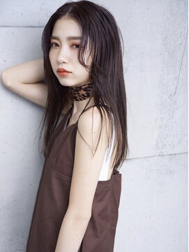 ルモア(RUMOR) Rumor×セミウェットストレート【ダークパープルブラウン】