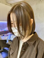 エリマ 調布(elima)&nbsp;レイヤーボブ/前下がりボブ/ショートボブ/ハイライト/ベージュ