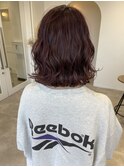 チェリーカラーにボブ