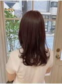 潤い艶髪ナチュラルストレートミディアムロングヘア梅ヶ丘美容室
