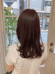 潤い艶髪ナチュラルストレートミディアムロングヘア梅ヶ丘美容室