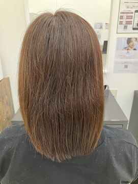 ビーズカラー 鶴岡エスモール店 【B'ｓ】30代40代50代人気◎艶×ナチュラルブラウン/セミロング