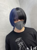 ファイブバイジエクト 堀江(FIVE by The Ect)&nbsp;ウルフカット　ウルフヘア　メンズウルフ　ツートンカラー