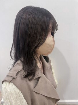 ネオリーブウリ 二子玉川店(Neolive uri) 前髪マチルダボブピンクベージュインナーグレージュ